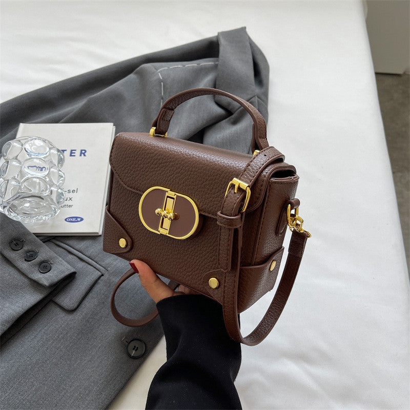 Ielgy High-End Feeling Contrast Female Bag All-Match Cross-Body Fashion Portable Small Square Bag