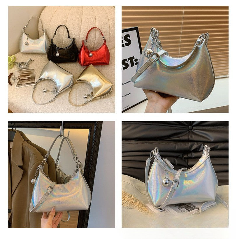 Ielgy Korean Style Niche Casual Shoulder Handbag Fashion Commuter Cross-body Dumpling Bag