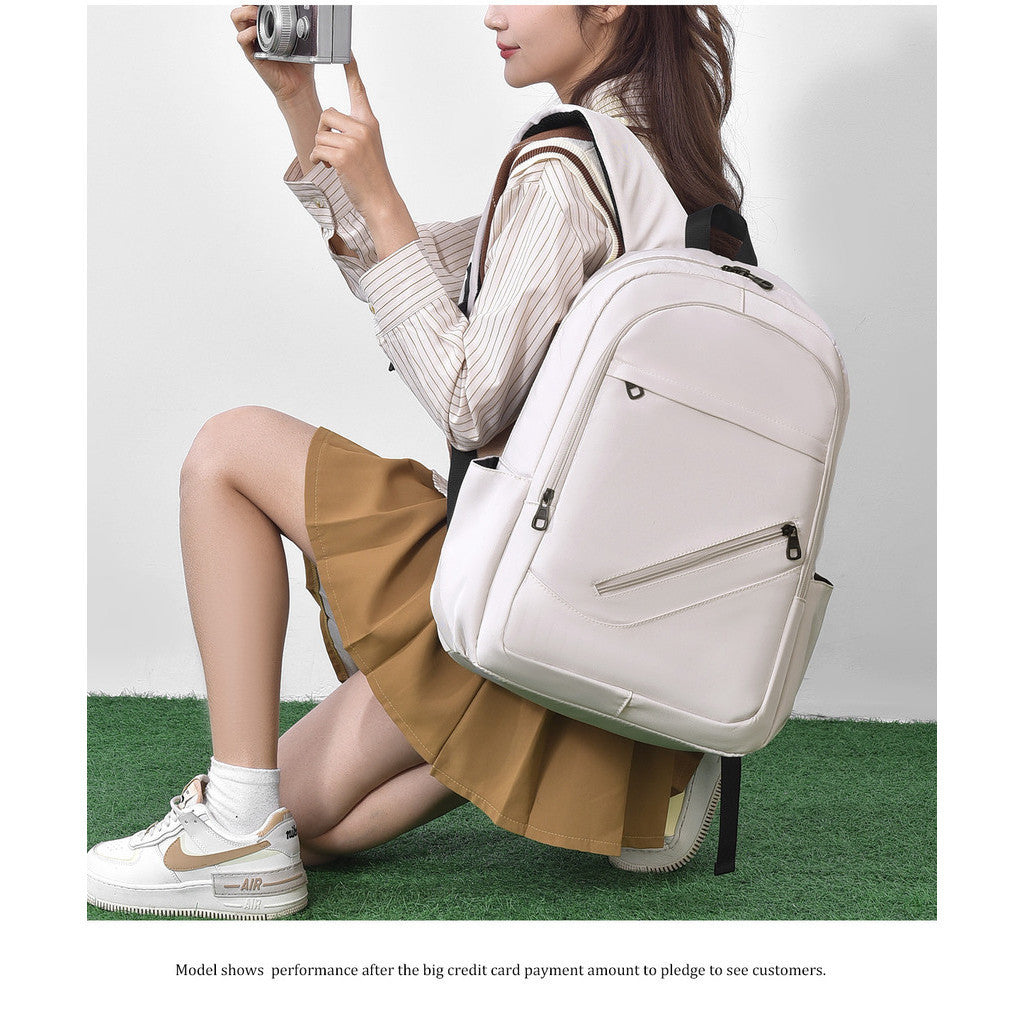 Ielgy Cross-Border Casual Backpack College Student Fashion Backpack Trendy Outdoor Large-Capacity Travel Computer Bag