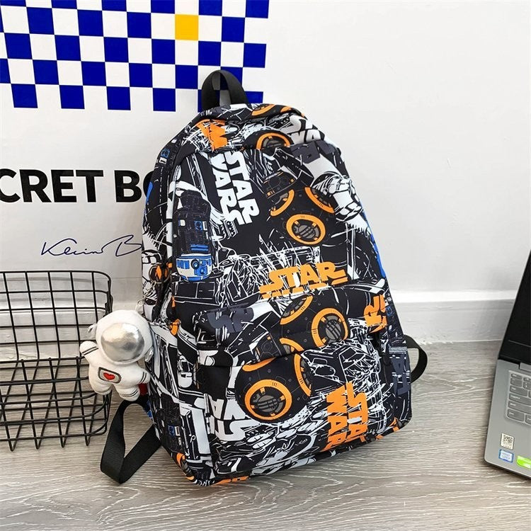 Ielgy Korean Version Large Capacity Unique Graffiti Casual Backpack Casual Backpack