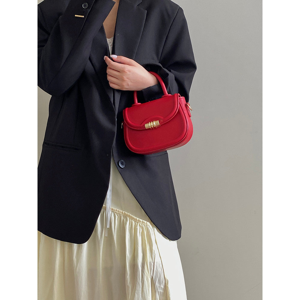 Ielgy Ladies Saddle Handbag High-End Sense One-Shoulder Crossbody