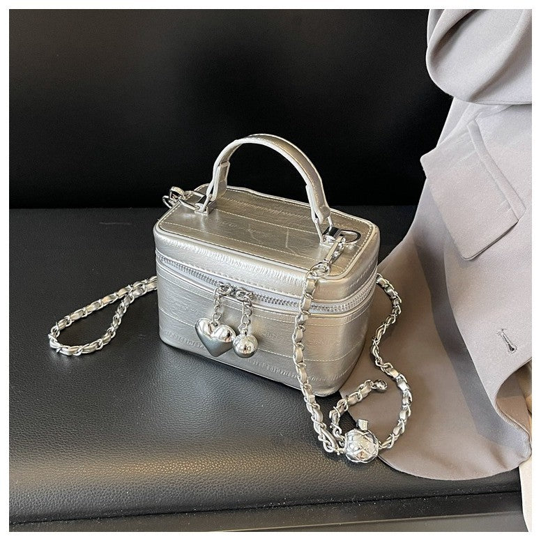 Ielgy High-End All-Match Chain Box Bag All-Match Portable Retro All-Match Cross-Body Small Square Bag