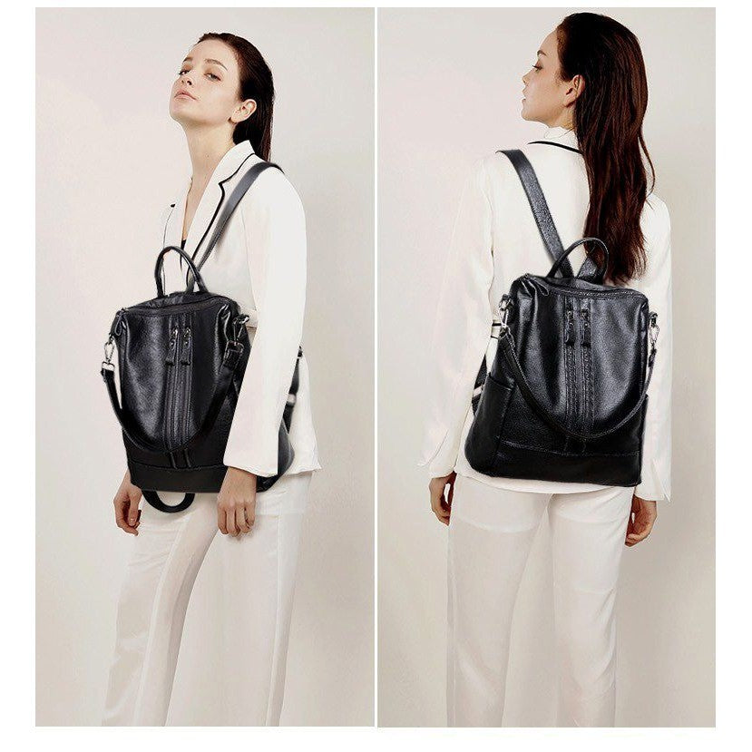 Ielgy Korean Version pu Leather Ladies Fashion Backpack Mommy Bag