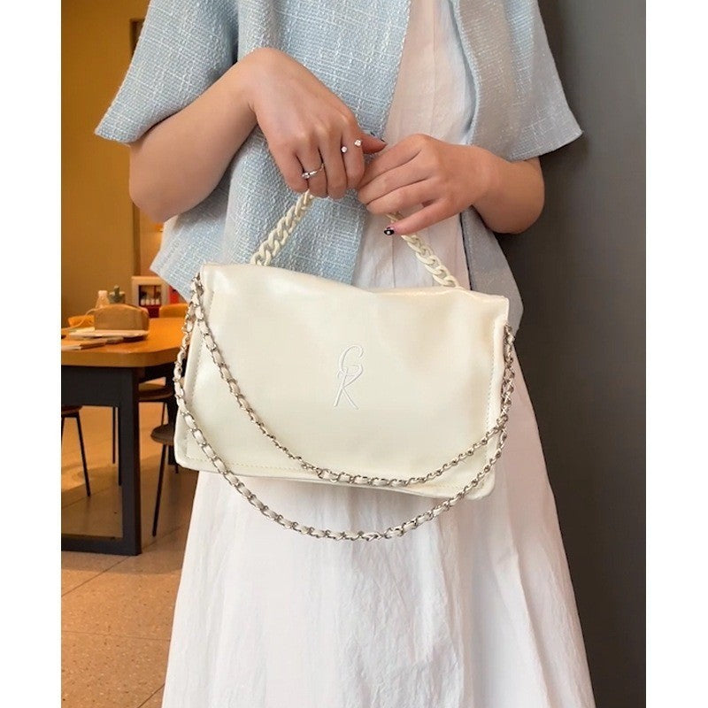 Ielgy Ladies High-End Underarm Pleated Bag Chain Fashion All-Match One-Shoulder Messenger