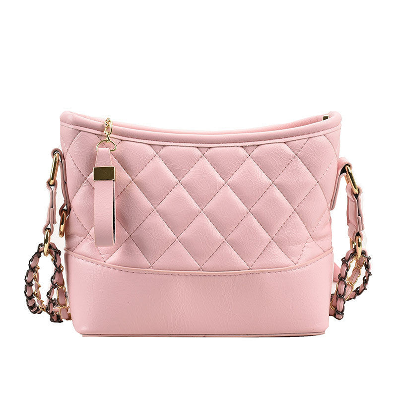 Ielgy Ladies Popular Silver Chain Bag Trendy High-End Texture Niche Diagonal Stray Bag