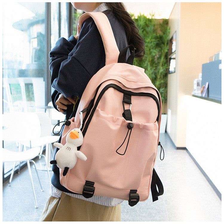 Ielgy Schoolbag College Students Niche Design Backpack Female Fashion Travel Commuter Backpack