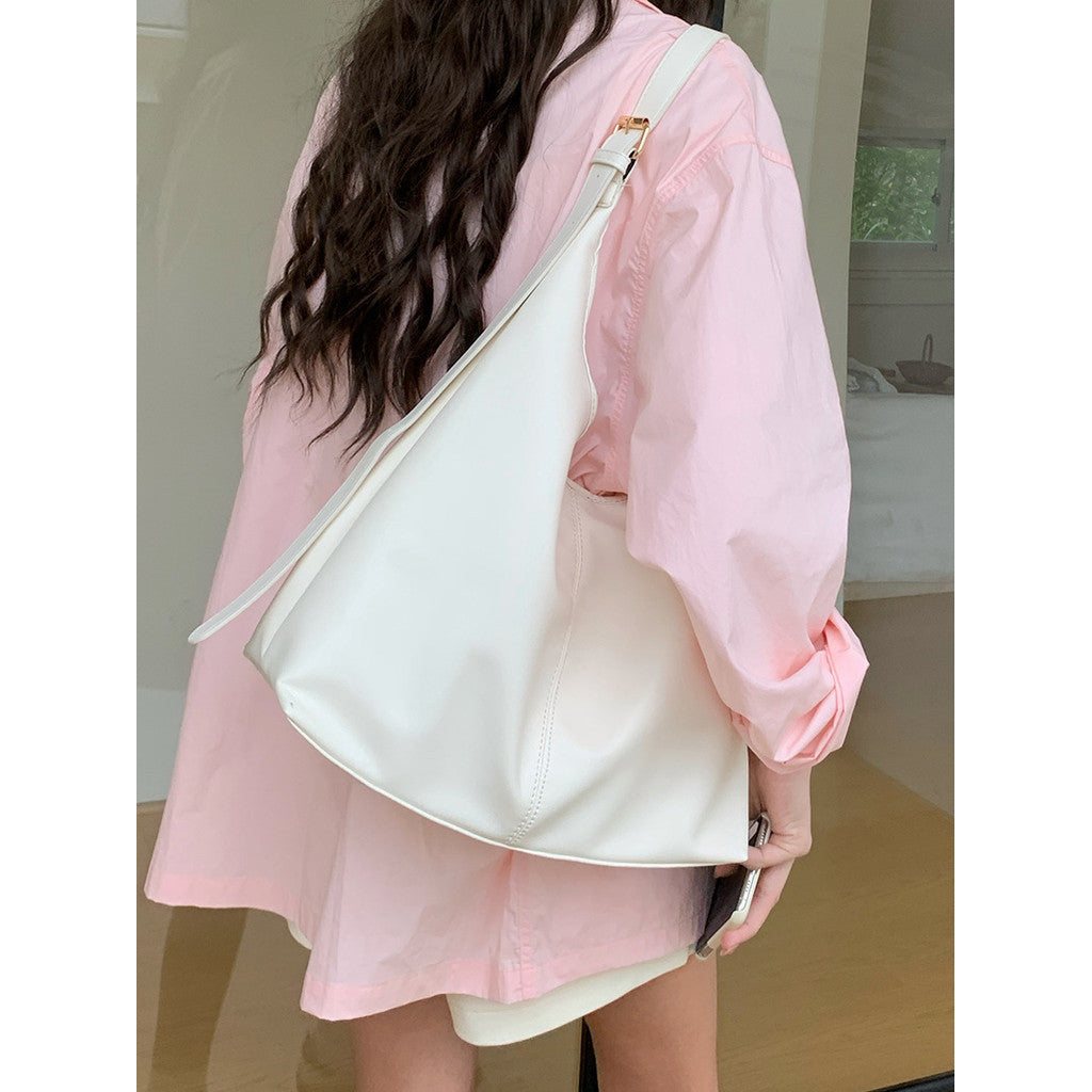 Ielgy Korean Version Tote Bag Trendy Fashion Casual Underarm Bag All-Match Large-Capacity One-Shoulder Commuter Bag