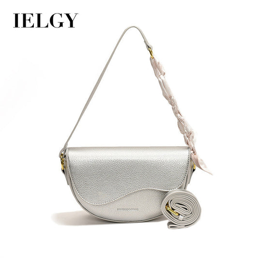 Ielgy Niche Design Handbag Fashion Simple Platinum Bag All-Match Shoulder Messenger Bag