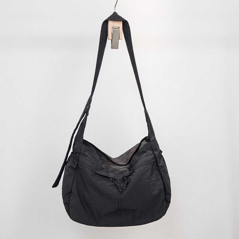 Ielgy Korean Version Large-Capacity Commuter Casual One-Shoulder Nylon Tote Bag Waterproof Sports Style Messenger Bag