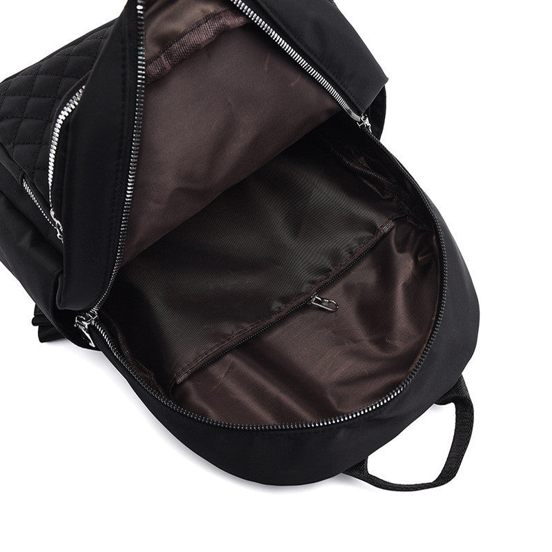 Ielgy Casual Ladies Oxford Backpack Fashion Diamond Embroidery Thread Large Capacity Travel Backpack
