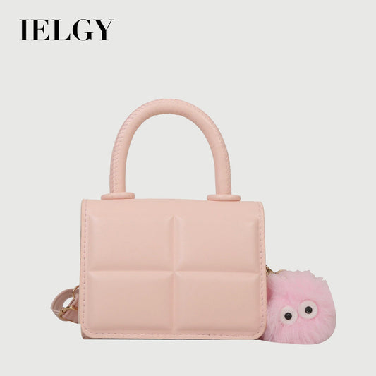 Ielgy Influencer Texture Bag Female Bag 2023 New Female Bag Summer Popular All-Match Messenger Bag Mini Portable Small Square Bag