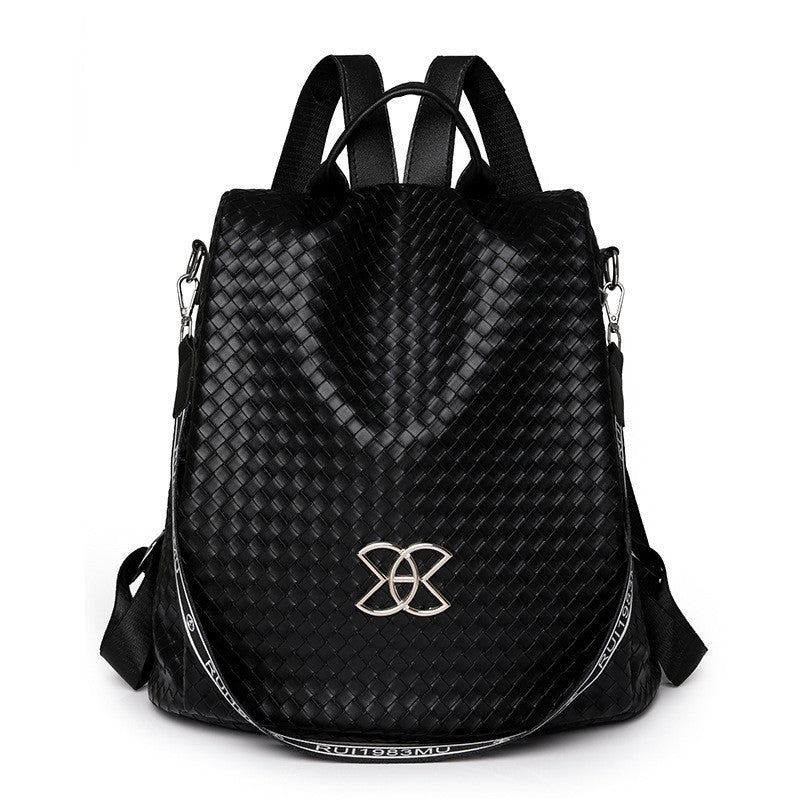 Ielgy Fashion Backpack Leisure Outdoor Travel Large Capacity Backpack Woven School Bag