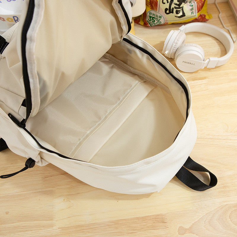 Ielgy Schoolbag College Students Niche Design Backpack Female Fashion Travel Commuter Backpack