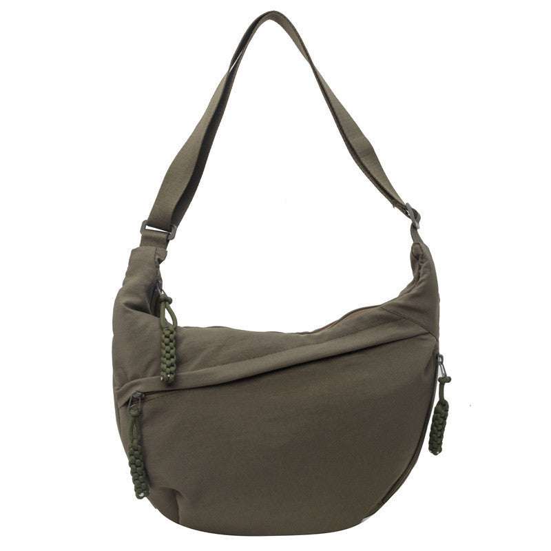Ielgy Fashionable Large-Capacity Nylon Cloth Messenger Bag All-Match Dump