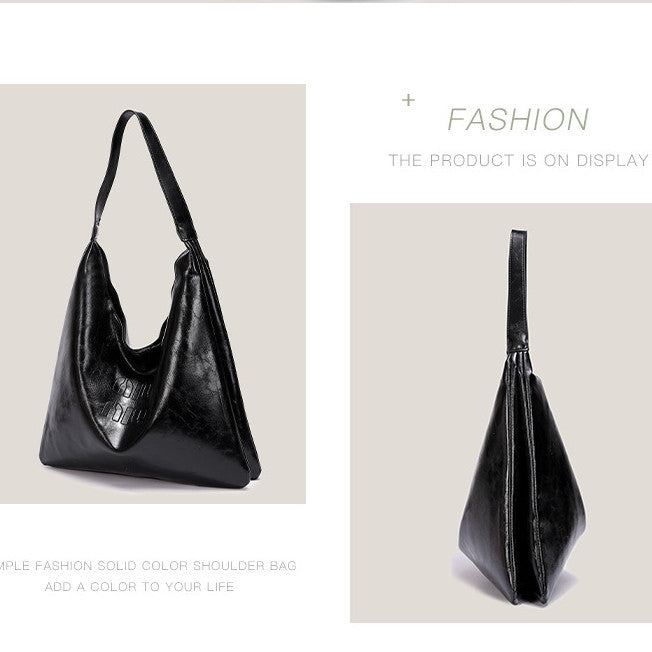 Ielgy Casual Large-Capacity Tote Bag High-End Trendy One-Shoulder Portable Underarm Commuter