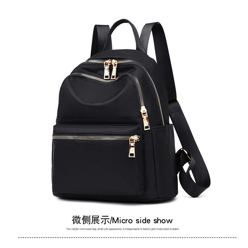 Ielgy Lightweight Oxford Cloth Backpack Female Korean Version Nylon Canvas Student Leisure Travel Small Backpack