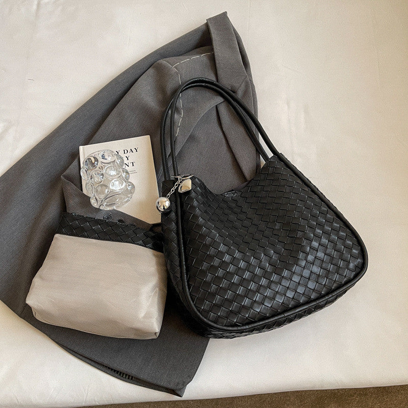 Ielgy High-End Retro Large-Capacity Bag Fashion Commuter All-Match One-Shoulder Bucket Bag