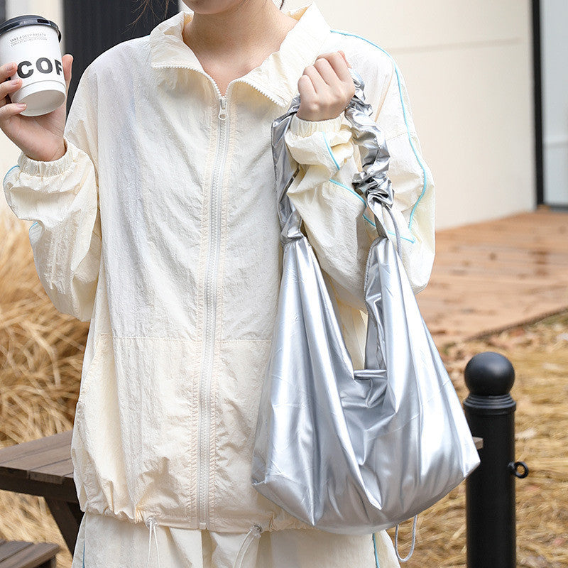 Ielgy Japanese Casual Art Canvas Bag Fashion Film Material Shoulder Bag