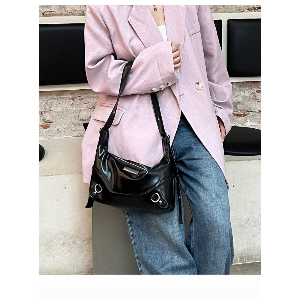 Ielgy Ladies Premium Texture Tote Bag Commuter Large Capacity Soft Leather Shoulder Messenger Bag