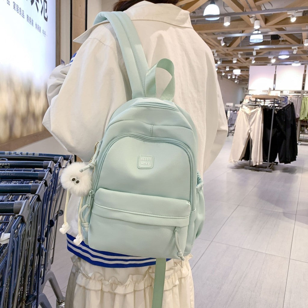 Ielgy Japanese Korean Version Cream Series Schoolbag All-Match Appearance Girl Backpack Large Capacity