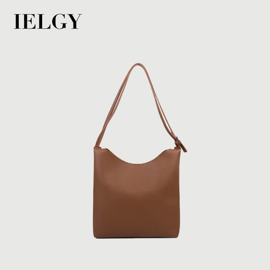 IELGY large-capacity bucket bag Korean style simple shoulder bag fashion all-match texture Messenger bag
