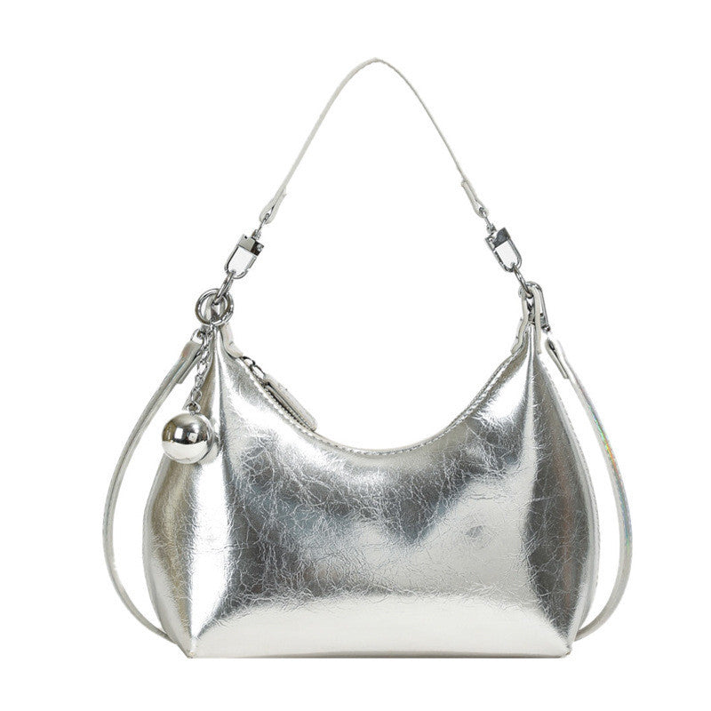 Ielgy Korean Style Niche Casual Shoulder Handbag Fashion Commuter Cross-body Dumpling Bag