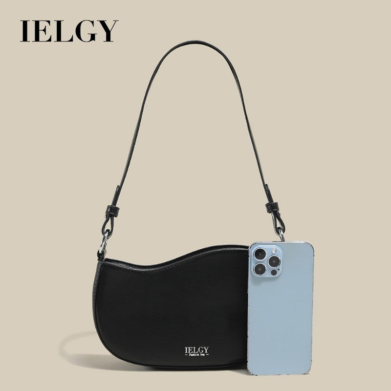 Ielgy Fashion Ladies Portable One-Shoulder Underarm Bag All-Match Cross-Body Bag Dumpling Bag