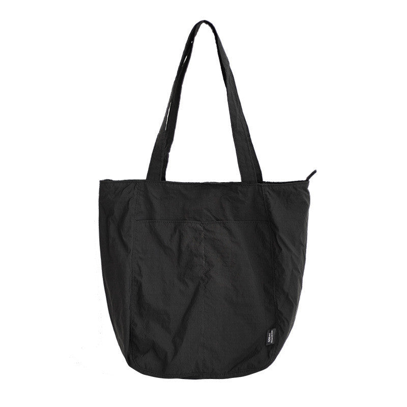Ielgy Japanese Waterproof Nylon Casual Shoulder Bag Niche Design Feel Large Capacity Commuter Tote Large Bag