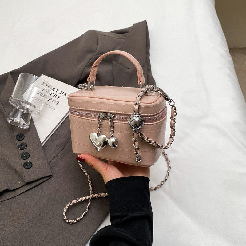 Ielgy High-End All-Match Chain Box Bag All-Match Portable Retro All-Match Cross-Body Small Square Bag