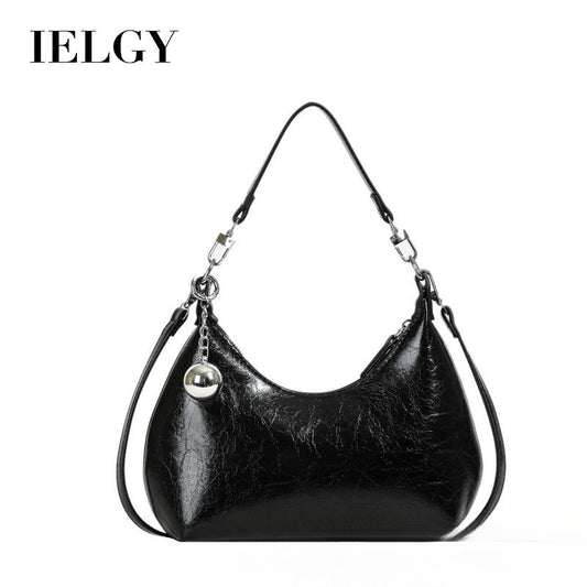 Ielgy Korean Style Niche Casual Shoulder Handbag Fashion Commuter Cross-body Dumpling Bag