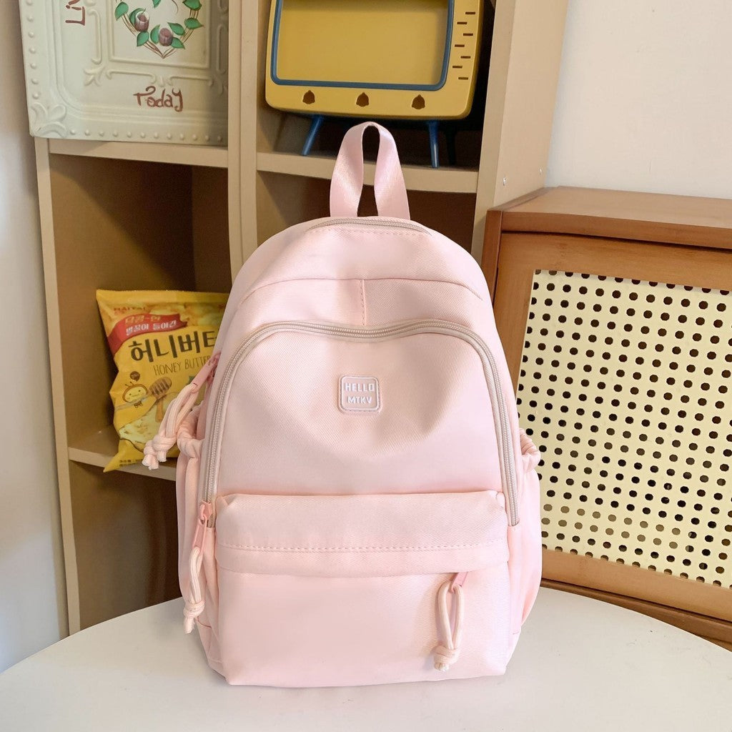 Ielgy Japanese Korean Version Cream Series Schoolbag All-Match Appearance Girl Backpack Large Capacity