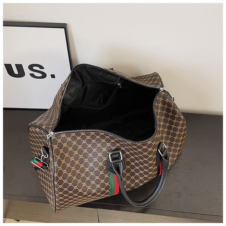 Ielgy Casual Large-Capacity Lightweight Boarding Fashion One-Shoulder Travel Bag Printed Travel Bag Gym Bag