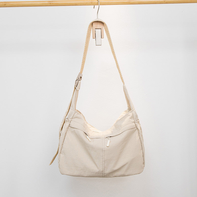 Ielgy Korean Version Large-Capacity Commuter Casual One-Shoulder Nylon Tote Bag Waterproof Sports Style Messenger Bag