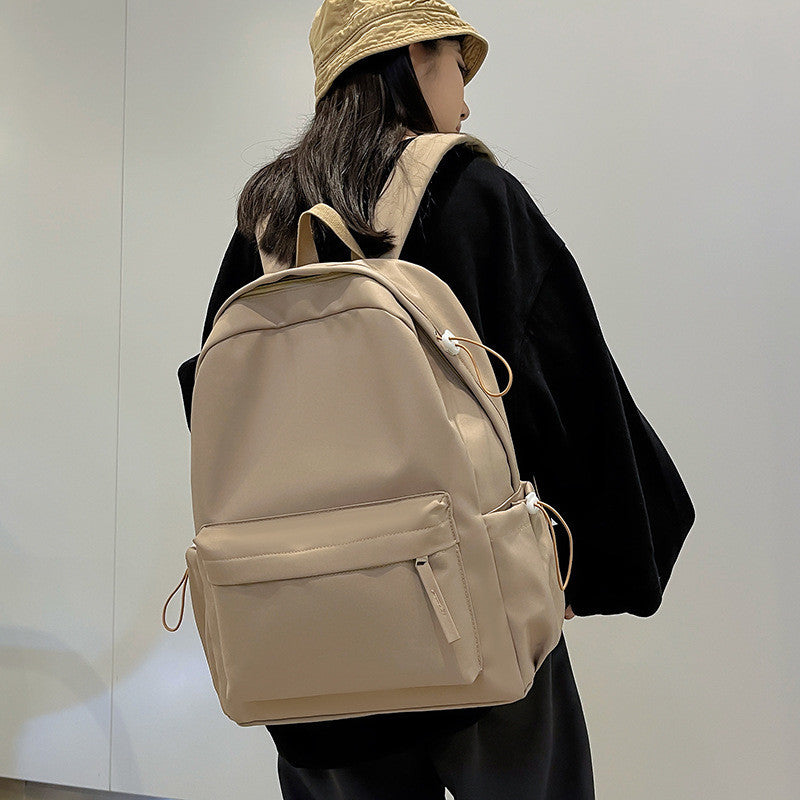 Ielgy Large-Capacity Backpack Student All-Match Schoolbag Commuter Outing Travel Commuter Backpack