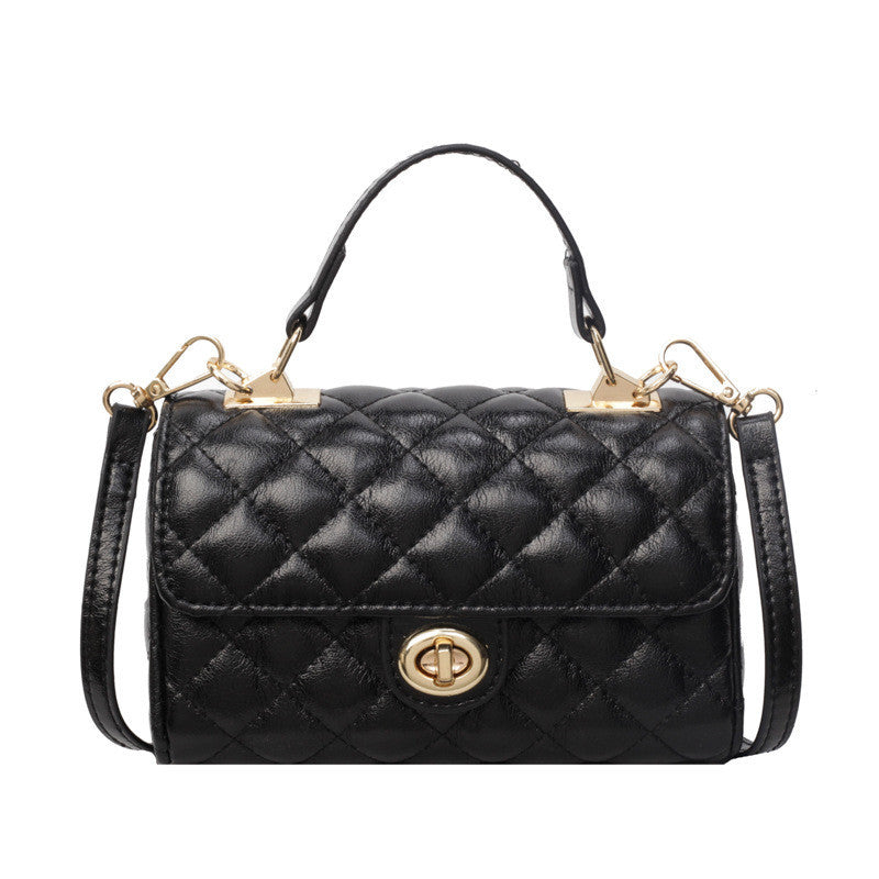 Ielgy Silver Handbag Popular Commuter One-Shoulder Western Style All-Match Messenger Bag