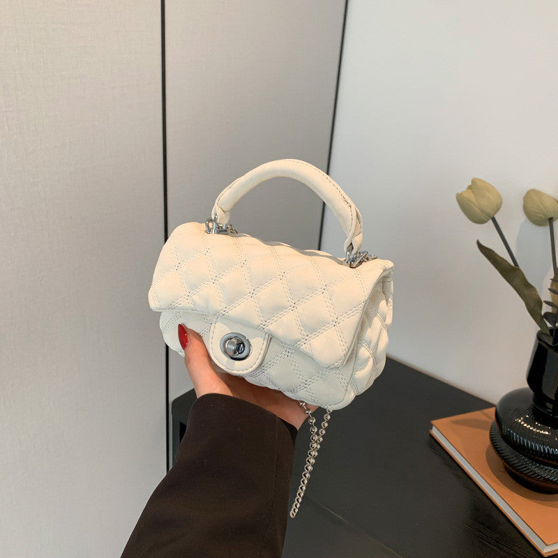 Ielgy Korean Version Diamond Chain Bag Fashionable All-Match Casual Cross-Body Small Square Bag