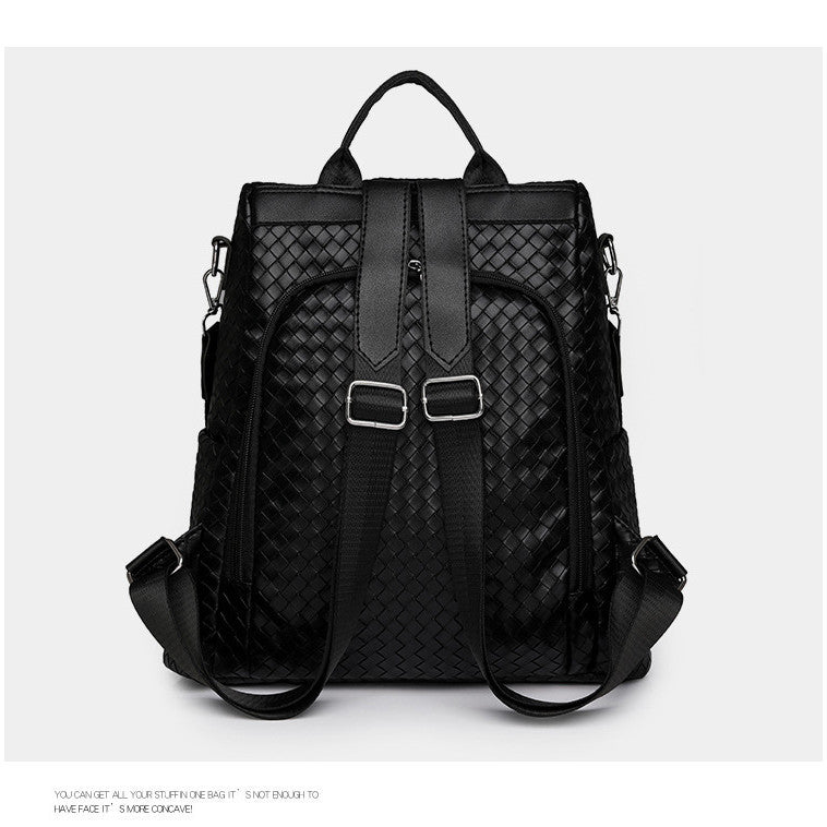 Ielgy Fashion Backpack Leisure Outdoor Travel Large Capacity Backpack Woven School Bag