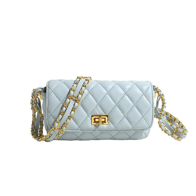 Ielgy Korean Version Fashion Diamond Chain Simple All-Match Cross-Body Female Bag