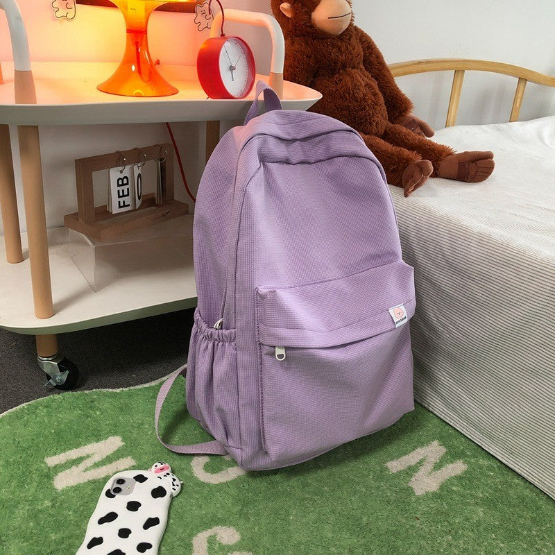 Ielgy Japanese Backpack College Student Large-Capacity Schoolbag Female Korean Version Simple Backpack