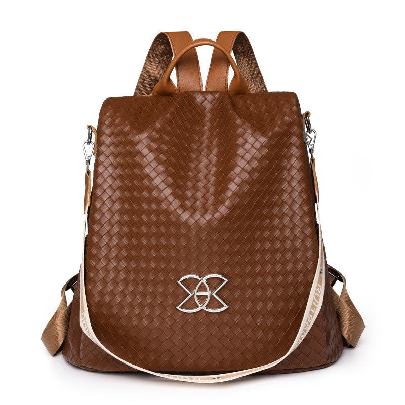 Ielgy Fashion Backpack Leisure Outdoor Travel Large Capacity Backpack Woven School Bag