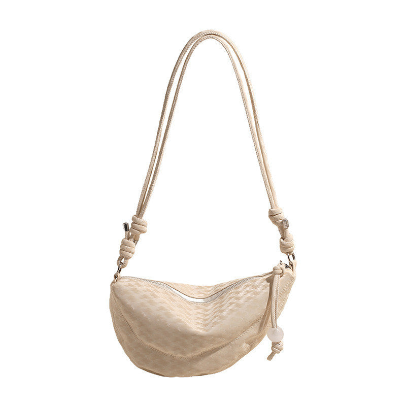 Ielgy Fashion Design Niche Summer Ladies Silver Cross-Body Dumpling Bag