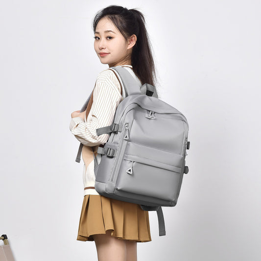 Ielgy Simple Business Computer Backpack Leisure Travel Sports Student School Bag