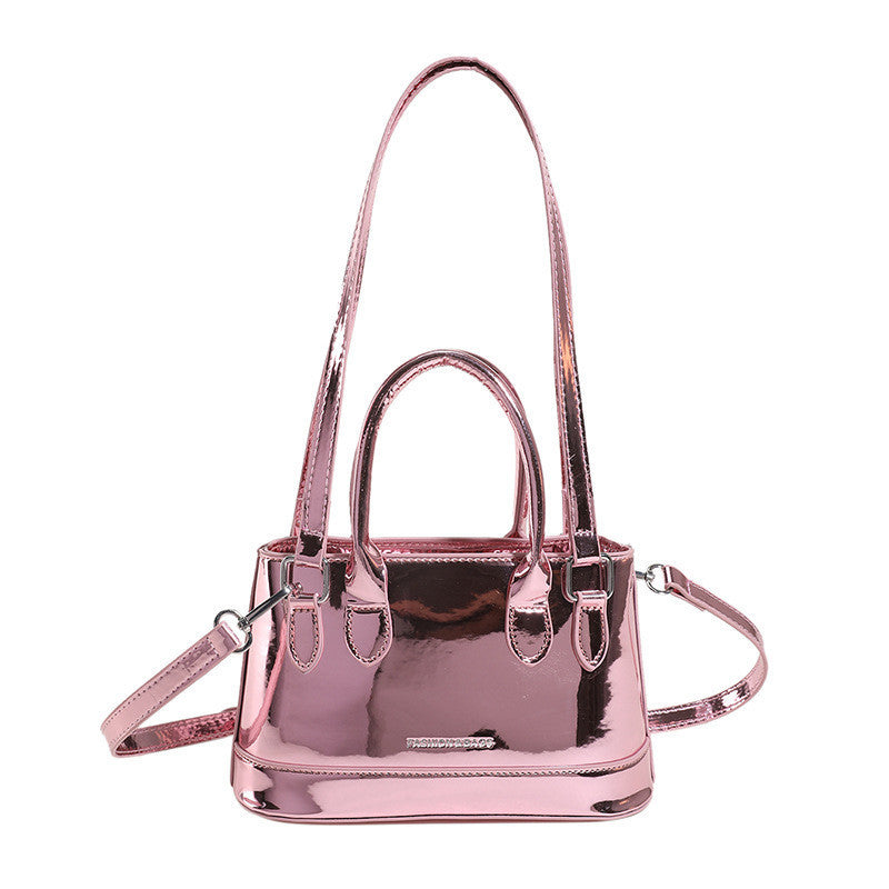 Ielgy Ladies Summer Outing Small Silver Small Bag High-End Feeling Popular Fashion One-Shoulder Messenger Bucket Bag