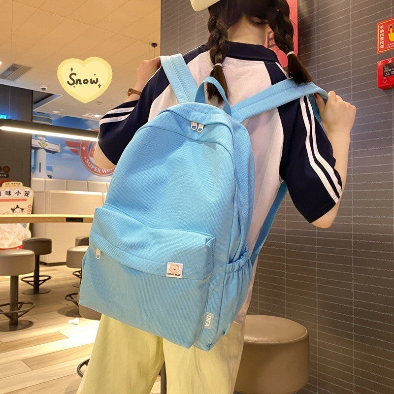 Ielgy Japanese Backpack College Student Large-Capacity Schoolbag Female Korean Version Simple Backpack