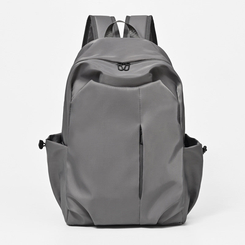 Ielgy Japanese Korean Simple Large-Capacity Solid Color Backpack University School Bag Campus Backpack