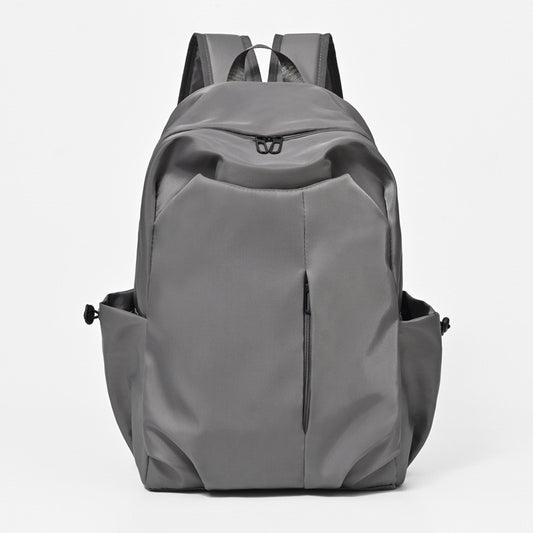Ielgy Japanese Korean Simple Large-Capacity Solid Color Backpack University School Bag Campus Backpack