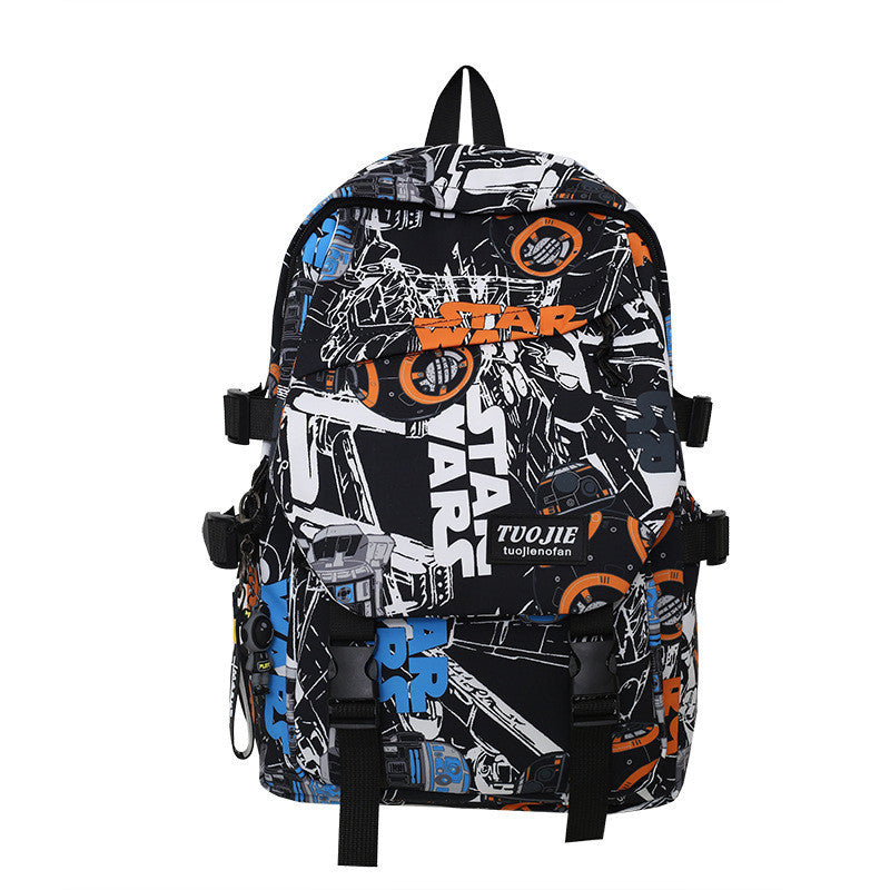 Ielgy Trendy Cool Couple Backpack Fashion Camouflage Graffiti Campus Backpack Men Women Outdoor College Student Schoolbag