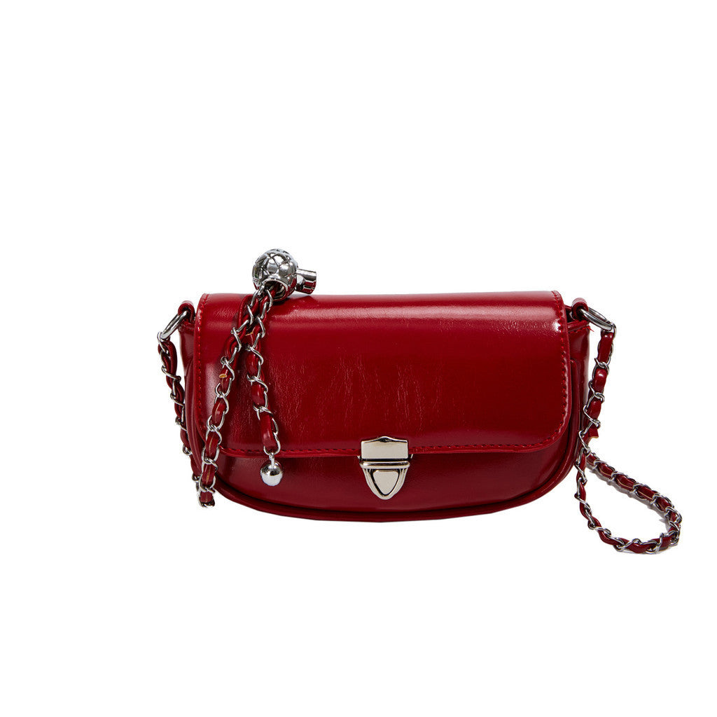 Ielgy Texture Mini Small Bag Fashion High-End Chain Shoulder Messenger Bag Small Square Bag