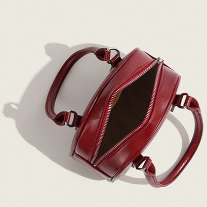 Ielgy Ladies Red Underarm Bag Korean Version Niche Design Portable Small Square Bag Messenger Bowling Bag