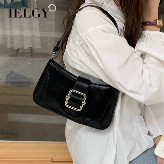Ielgy Portable Baguette Bag Korean Version Retro One-Shoulder Underarm Bag Niche Texture Messenger Small Square Bag